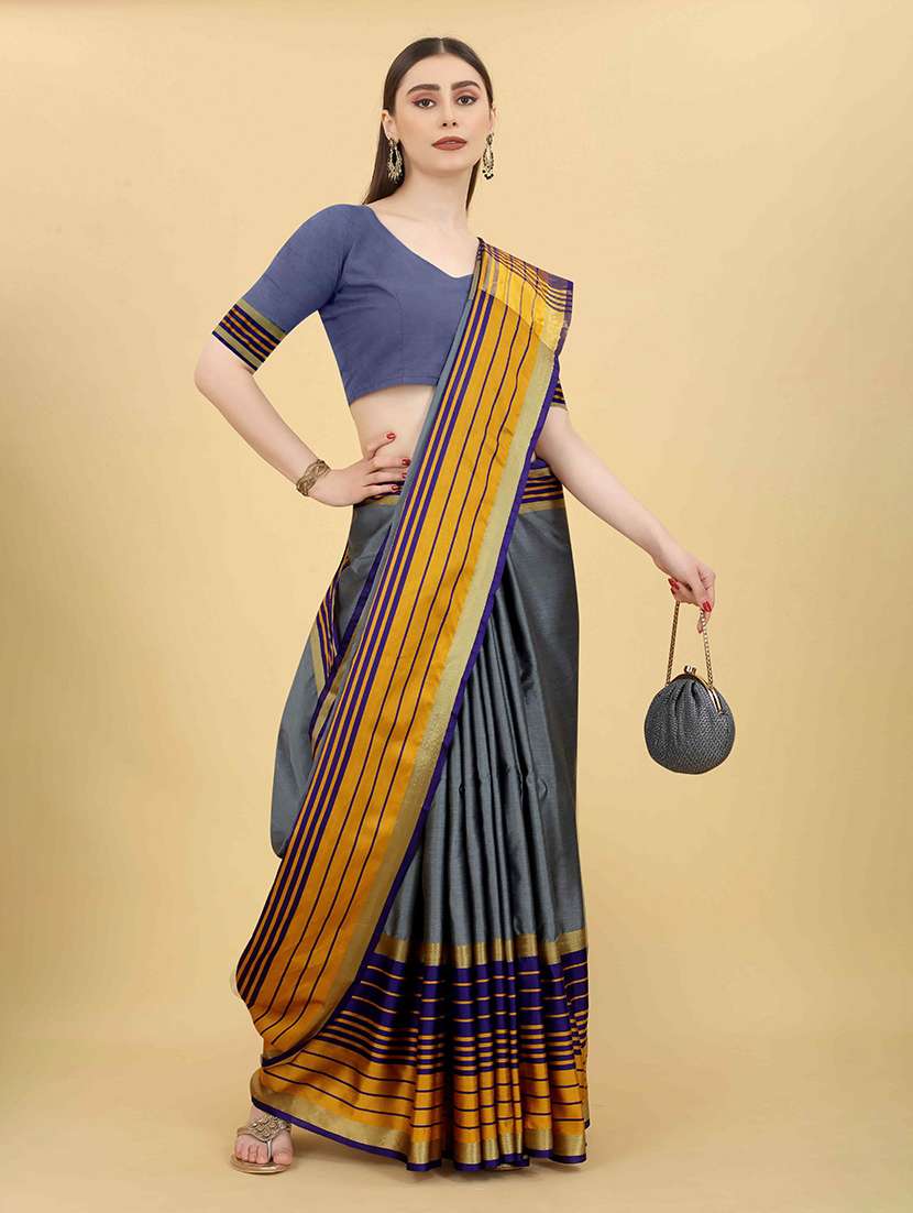 women bordered saree with blouse - 21486008 -  Standard Image - 1