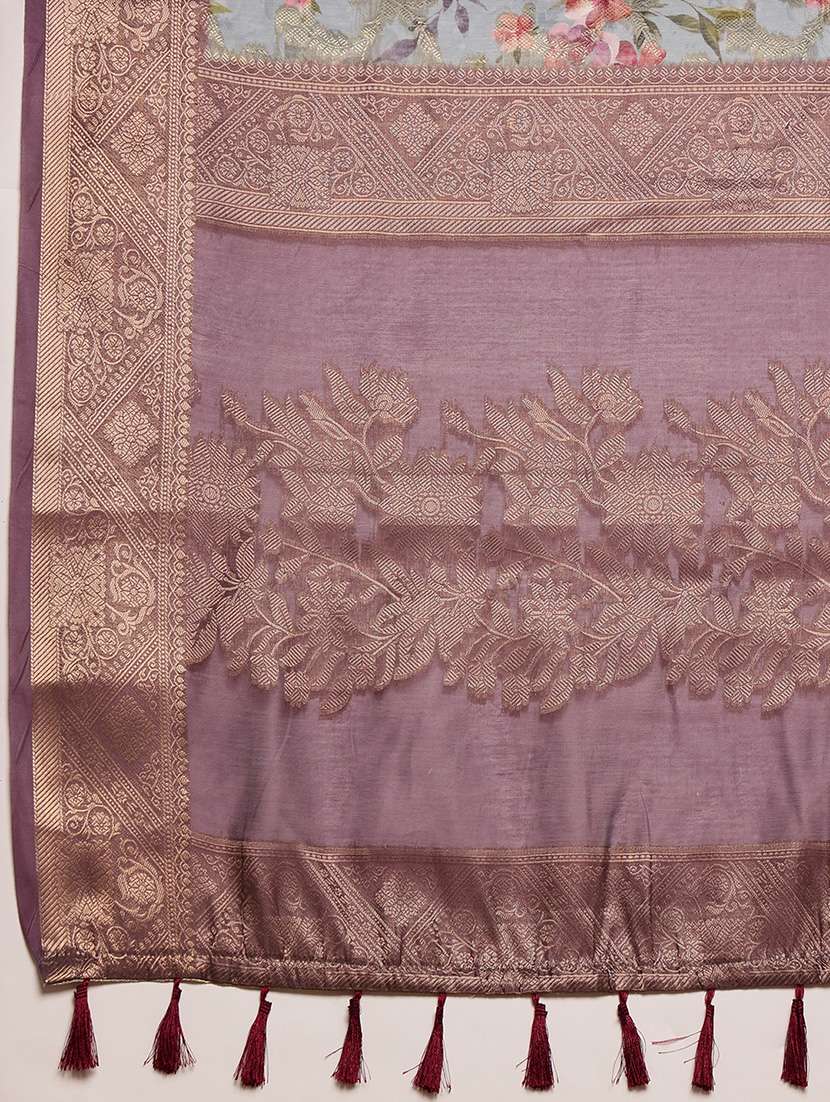 women self-design bordered saree with blouse - 21486022 -  Standard Image - 4
