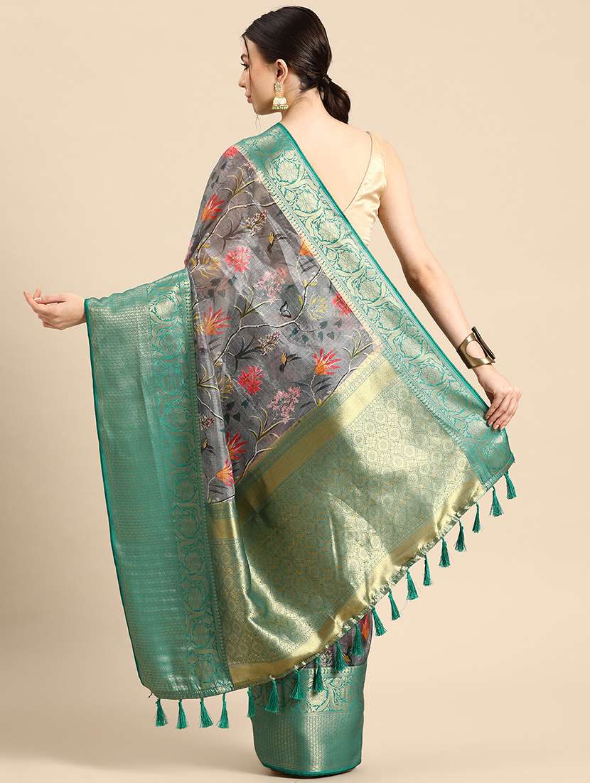 women self-design bordered saree with blouse - 21486040 -  Standard Image - 1
