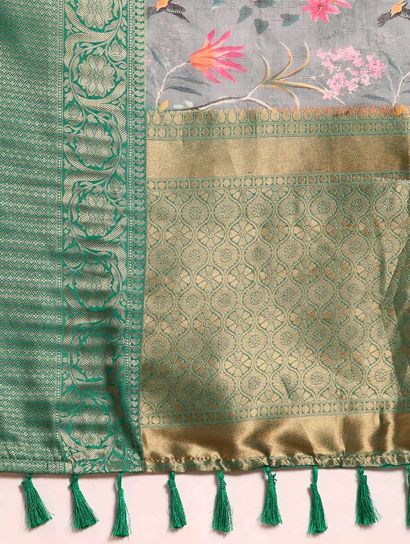 women self-design bordered saree with blouse - 21486040 -  Standard Image - 4