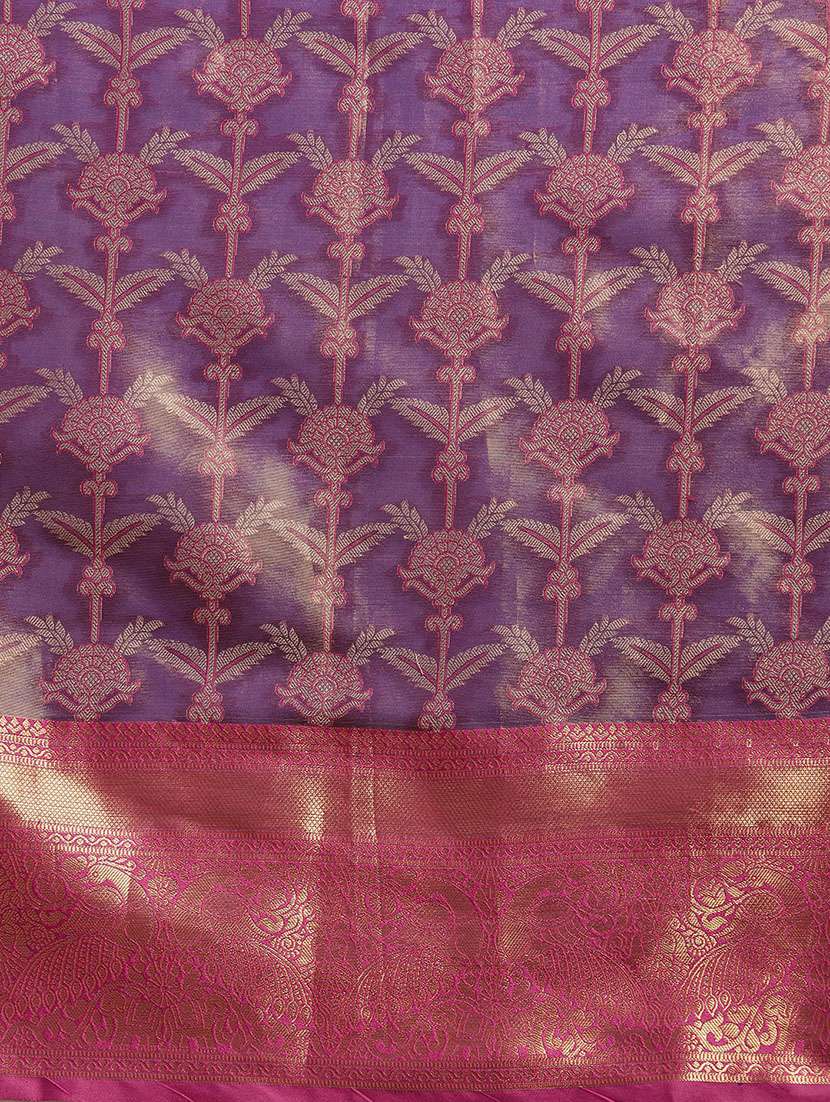 women purple banarasi saree - 21486063 -  Standard Image - 4
