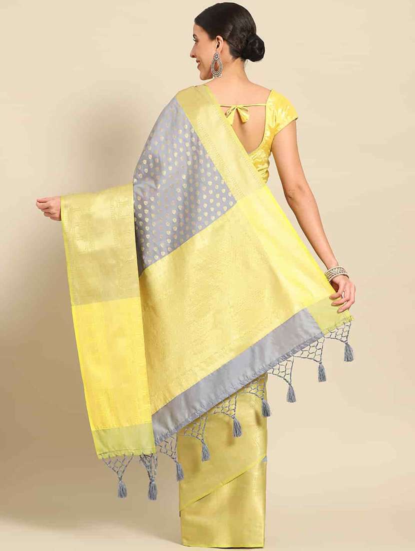 women grey kanjivaram saree - 21486067 -  Standard Image - 1