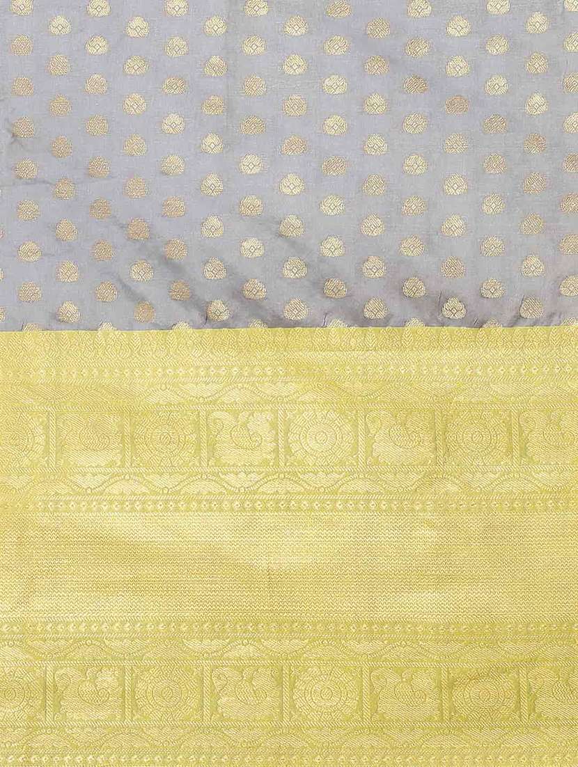 women grey kanjivaram saree - 21486067 -  Standard Image - 4