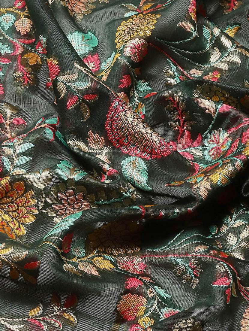 women green baluchari saree - 21486097 -  Standard Image - 4