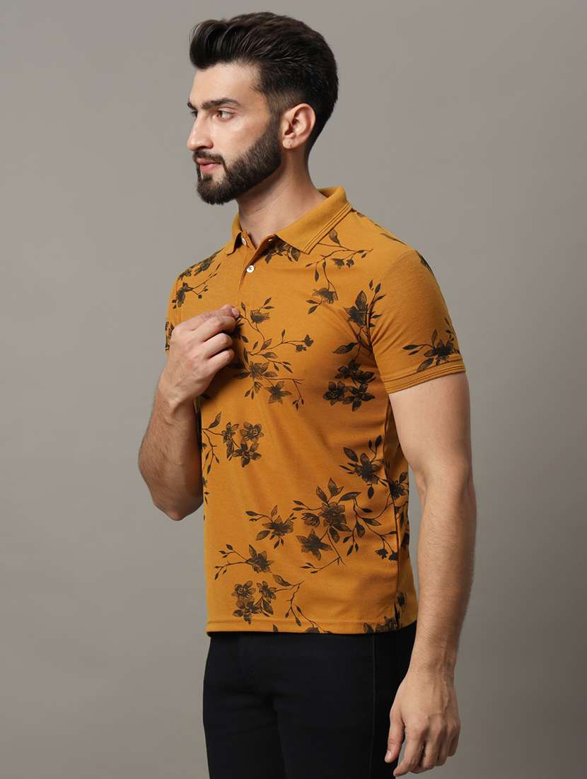 men printed polo t-shirt