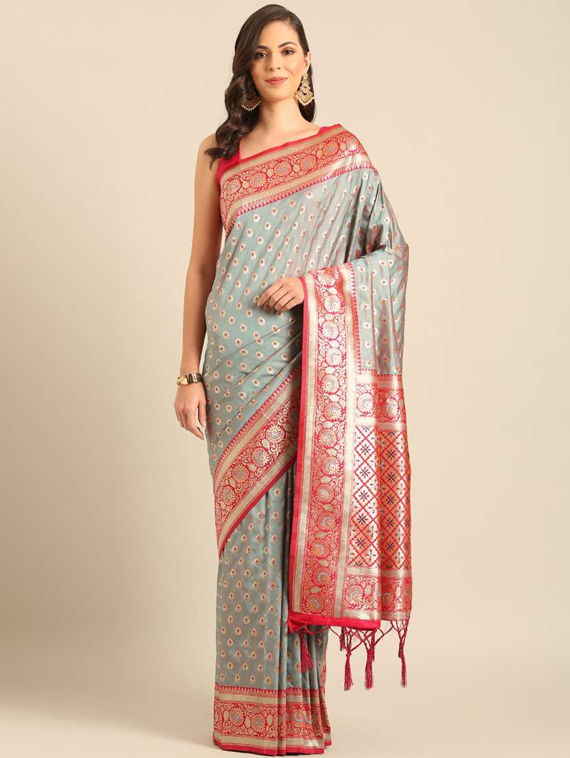 women self design banarasi saree with blouse - 21486250 -  Standard Image - 1