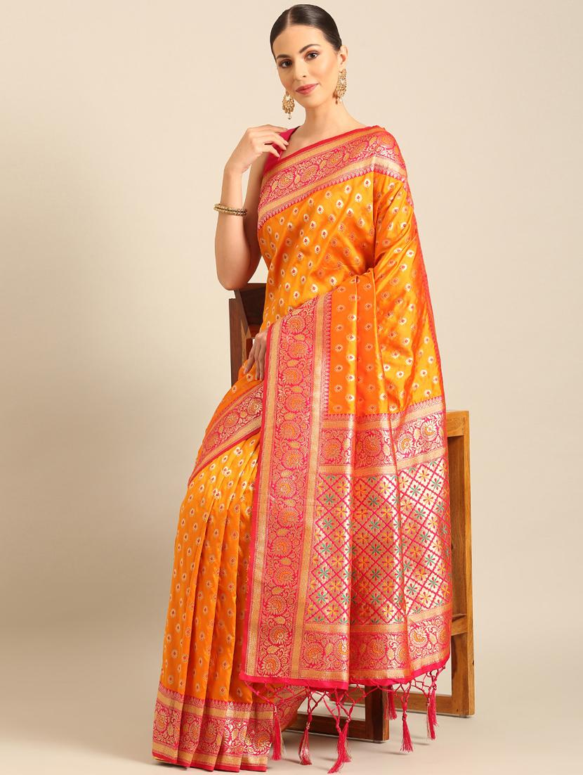 women self design banarasi saree with blouse - 21486251 - Standard Image - 1