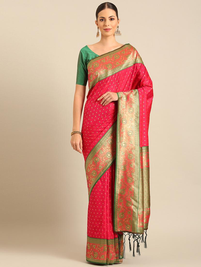 women self design banarasi saree with blouse - 21486252 - Standard Image - 1
