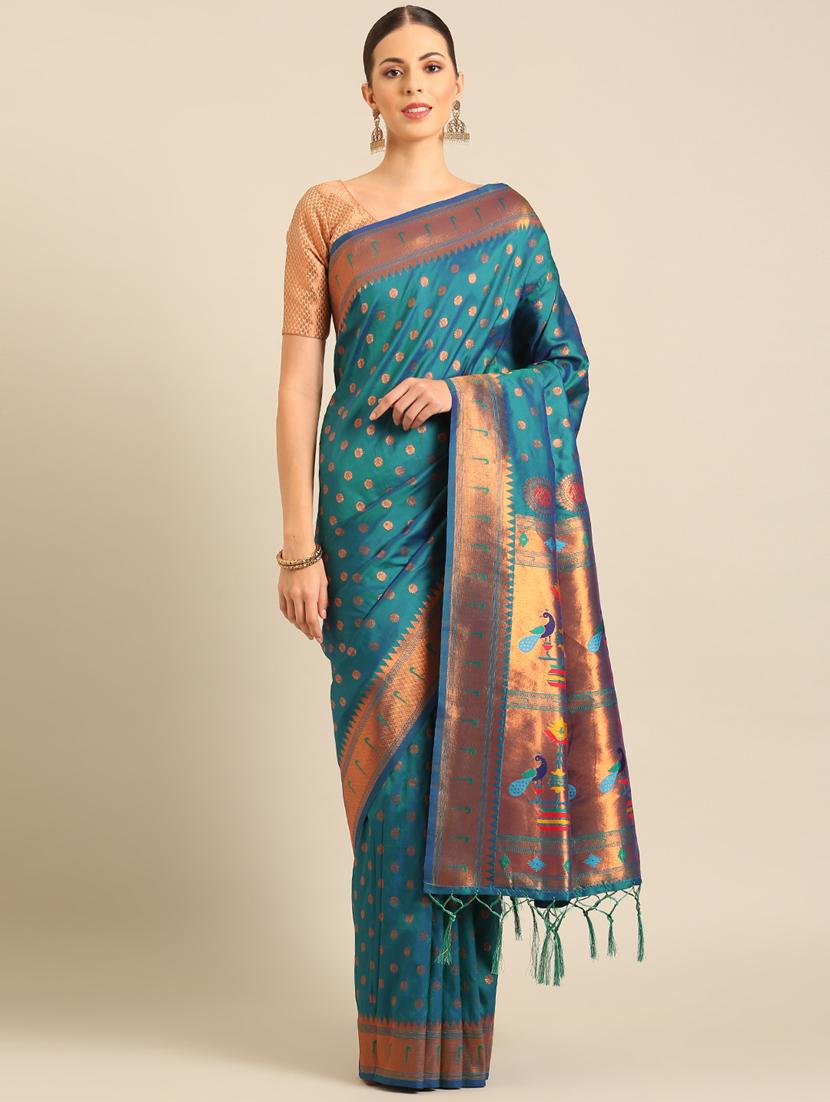 women self design banarasi saree with blouse - 21486253 -  Standard Image - 1