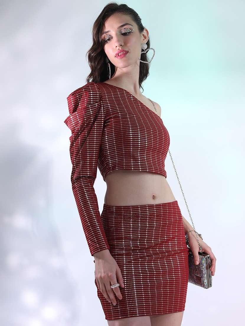 women printed skirt and top co-ord set - 21486372 -  Standard Image - 1