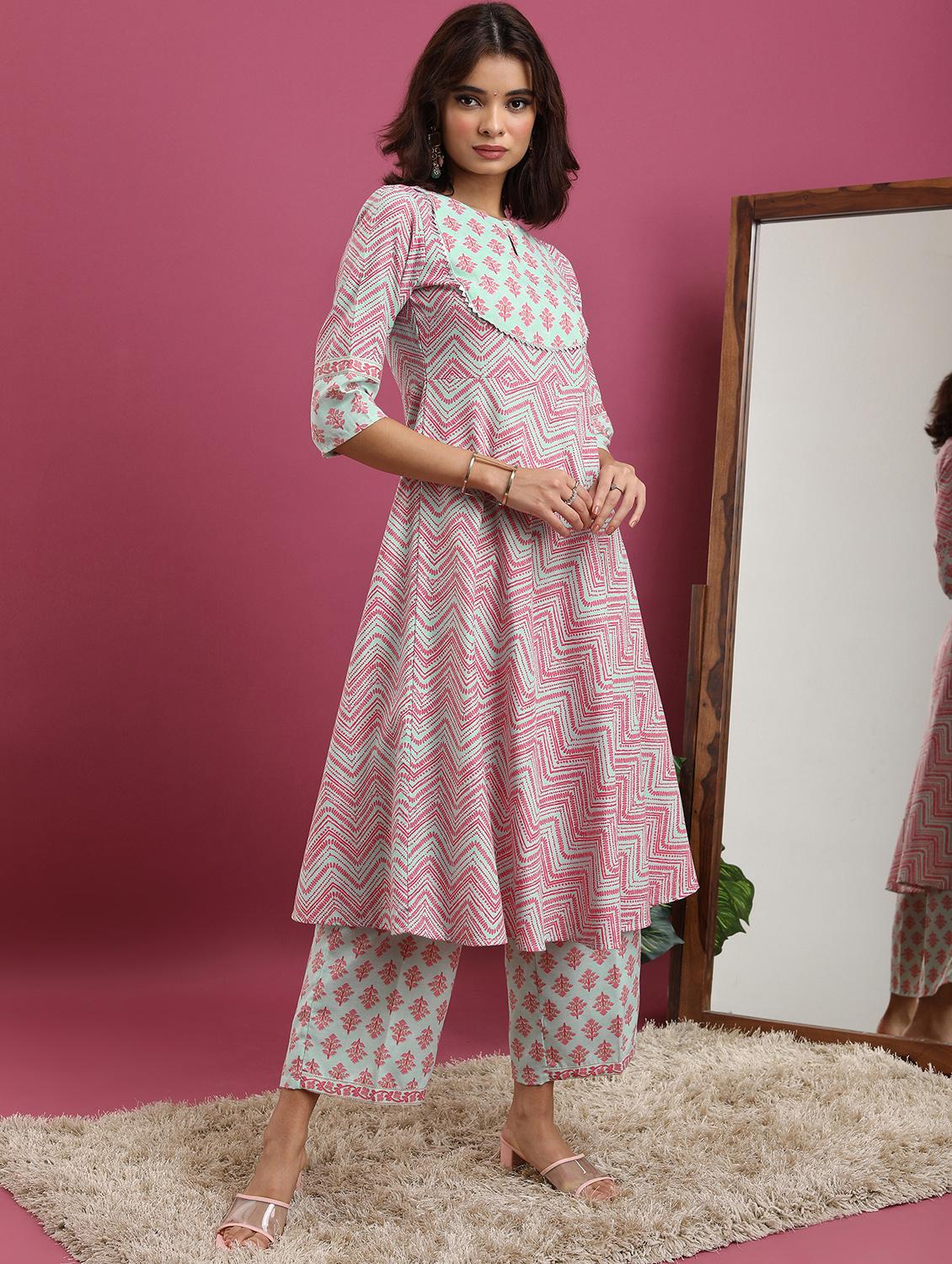 women printed kurta palazzo set with dupatta - 21486413 - Standard Image - 1