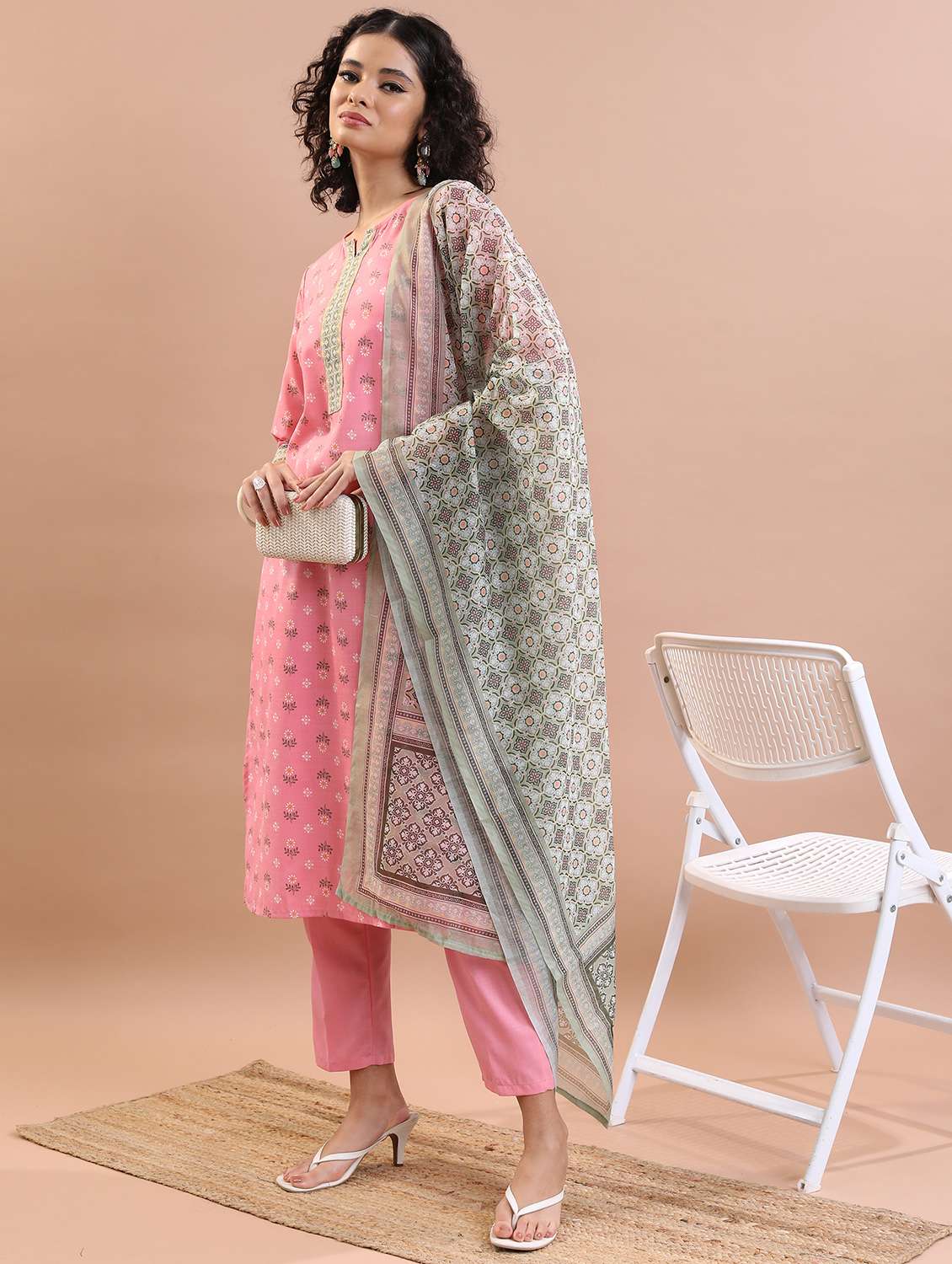 women floral printed kurta pant set with dupatta - 21486471 -  Standard Image - 1