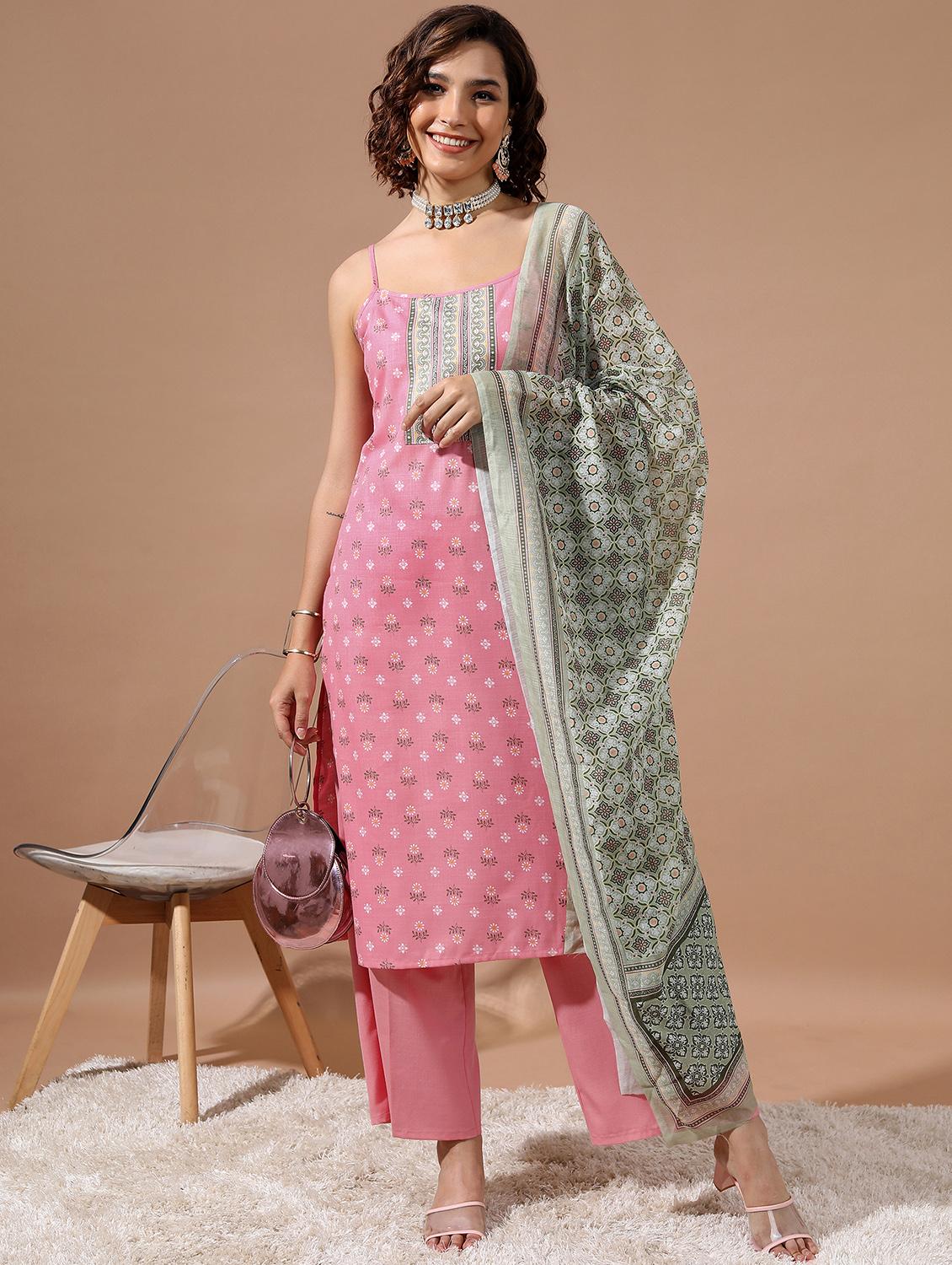 women floral kurta palazzo set with dupatta
