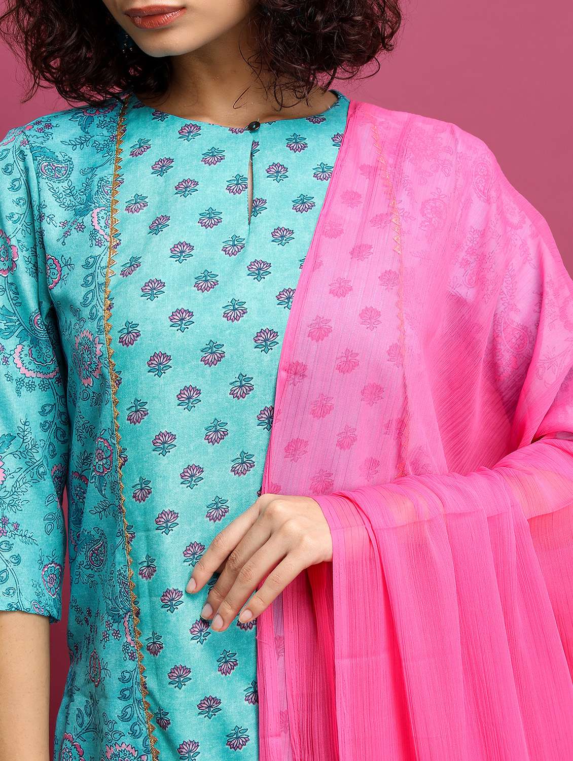 women floral printed kurta salwar set with dupatta - 21486481 -  Standard Image - 4