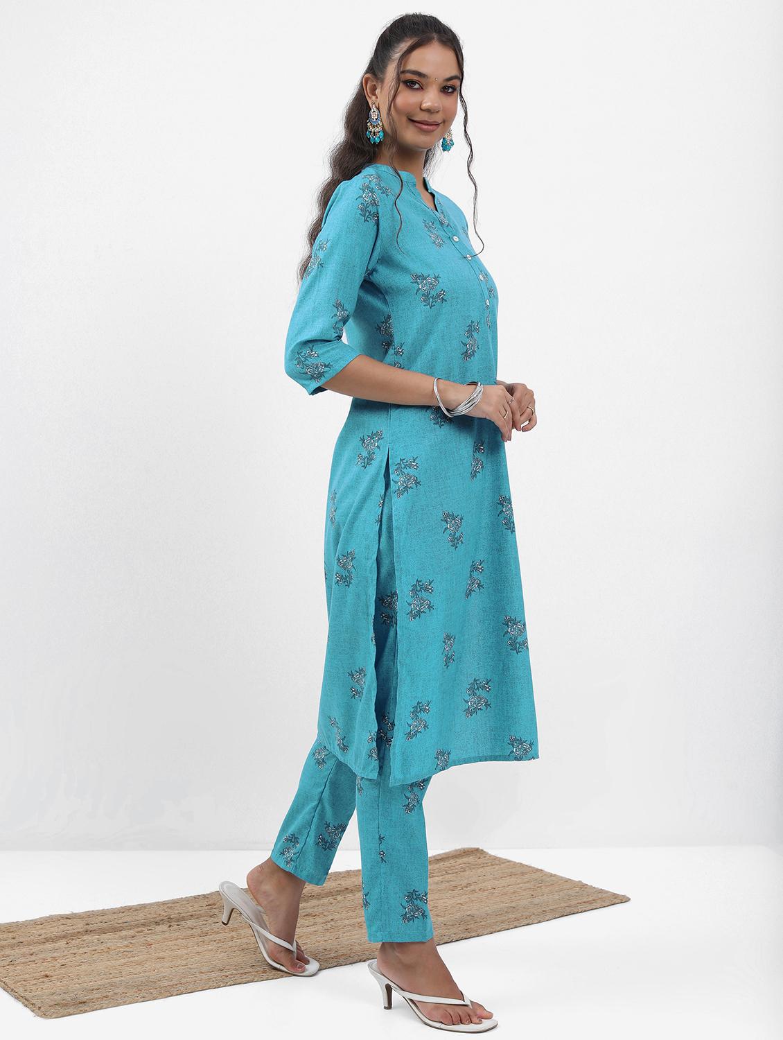 women light blue kurta pant set with dupatta - 21486514 - Standard Image - 1