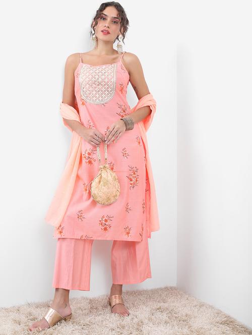 women floral printed kurta palazzo set with dupatta - 21486529 -  Standard Image - 0