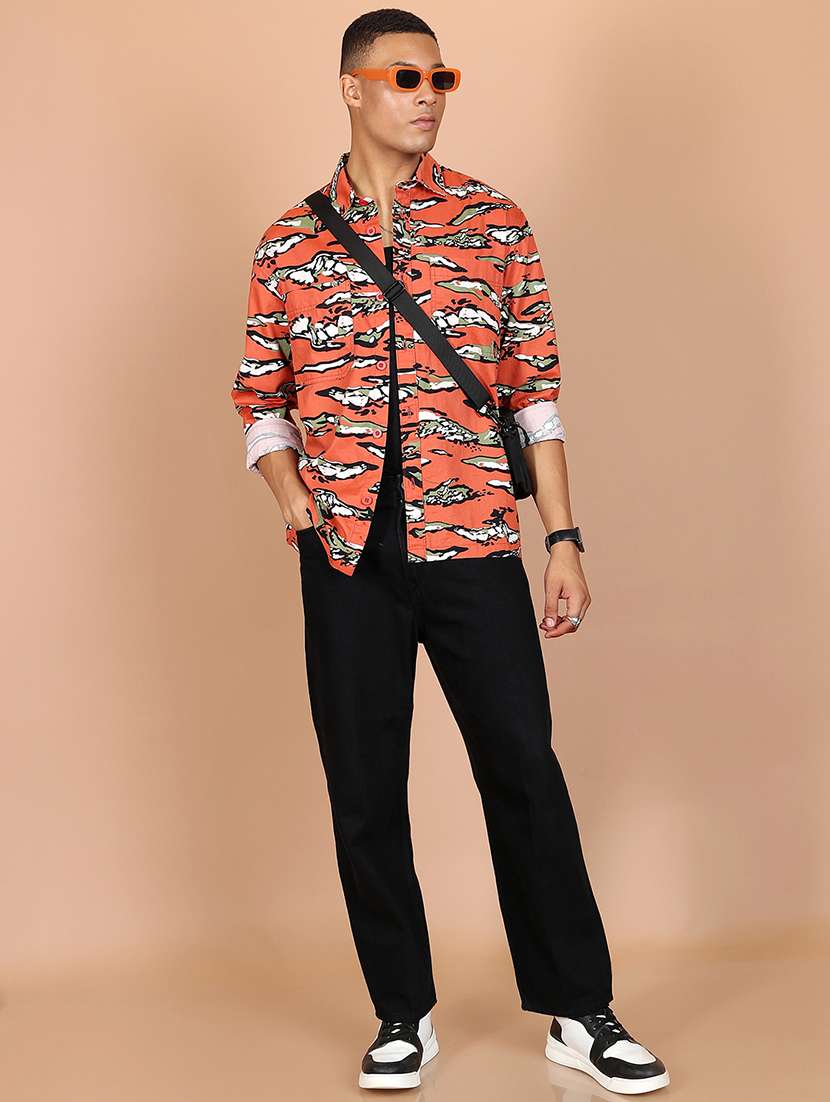 men collared printed casual shirt - 21486735 -  Standard Image - 4