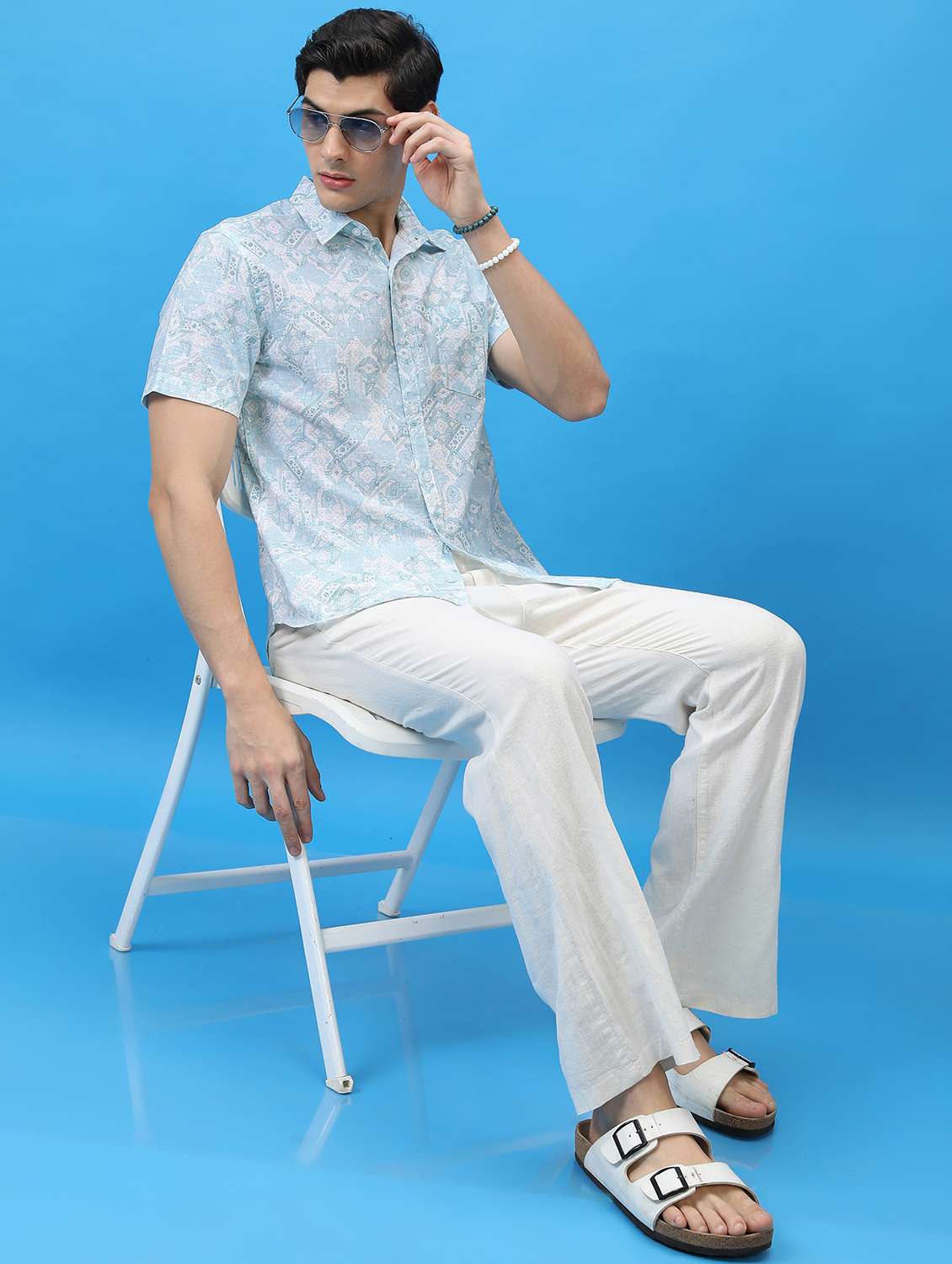 men collared printed casual shirt - 21486743 - Standard Image - 4