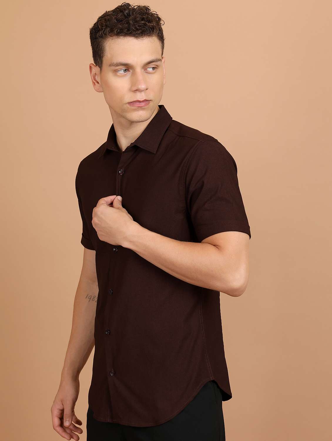 men solid checks casual shirt - 21486747 -  Standard Image - 1