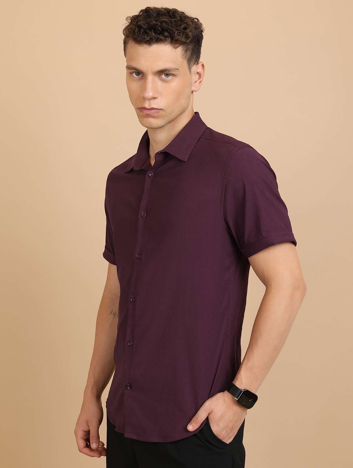 men solid checks casual shirt - 21486748 -  Standard Image - 1