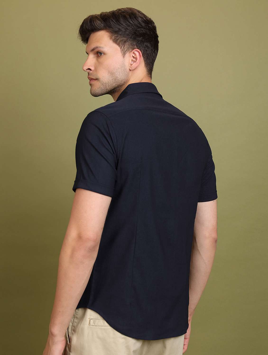 men solid checks casual shirt - 21486749 -  Standard Image - 1