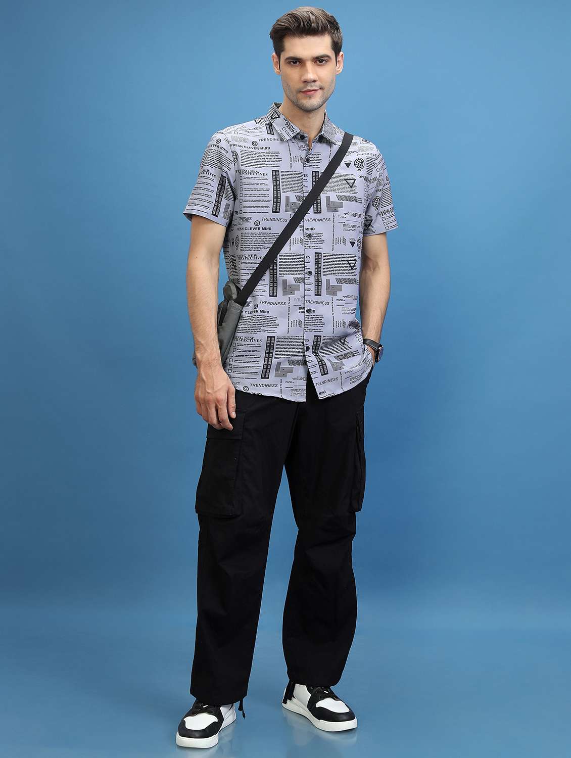 men collared printed casual shirt - 21486762 -  Standard Image - 4