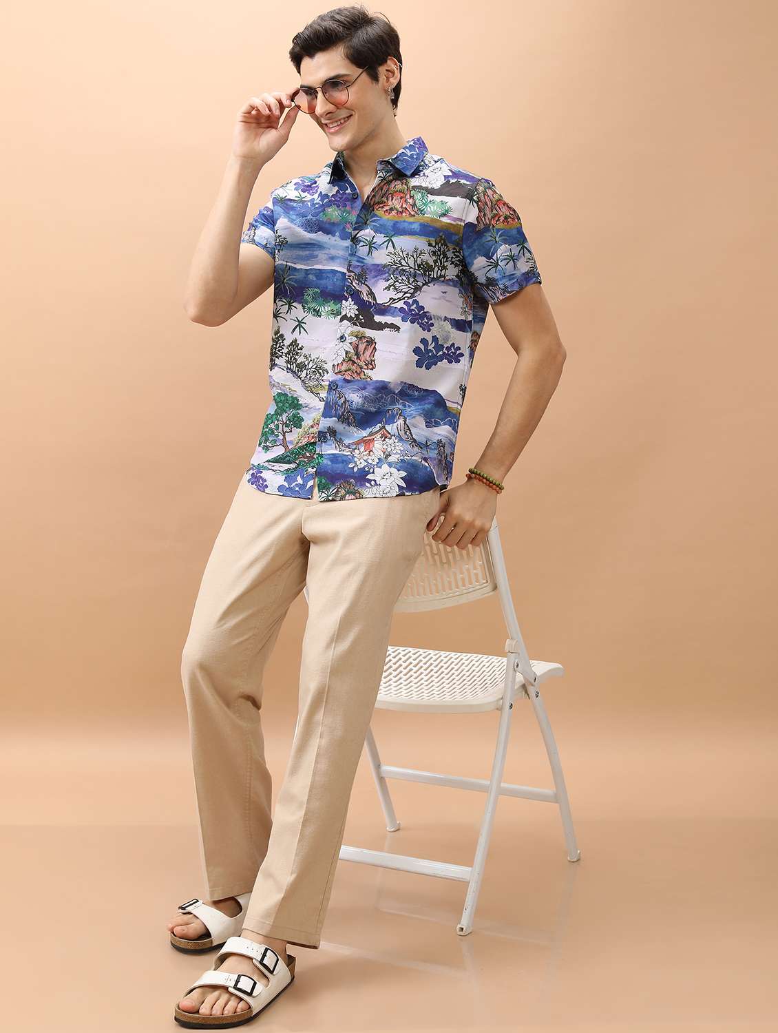 men collared printed casual shirt - 21486763 -  Standard Image - 4
