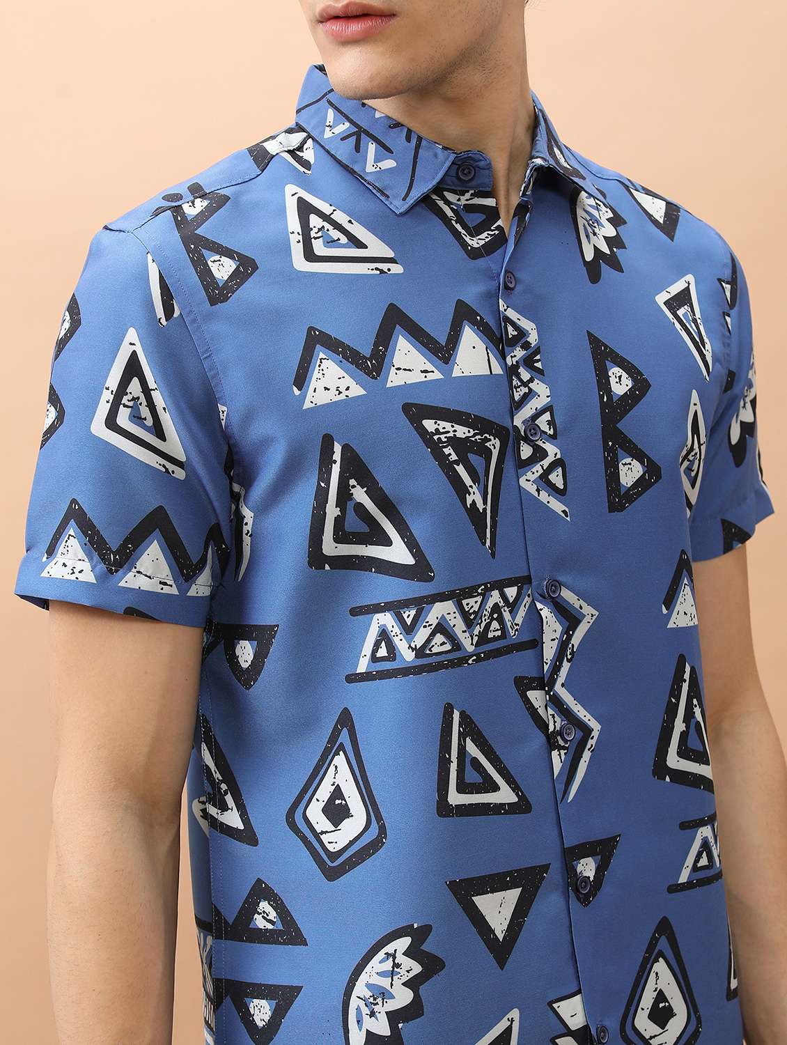 men collared printed casual shirt - 21486772 -  Standard Image - 4