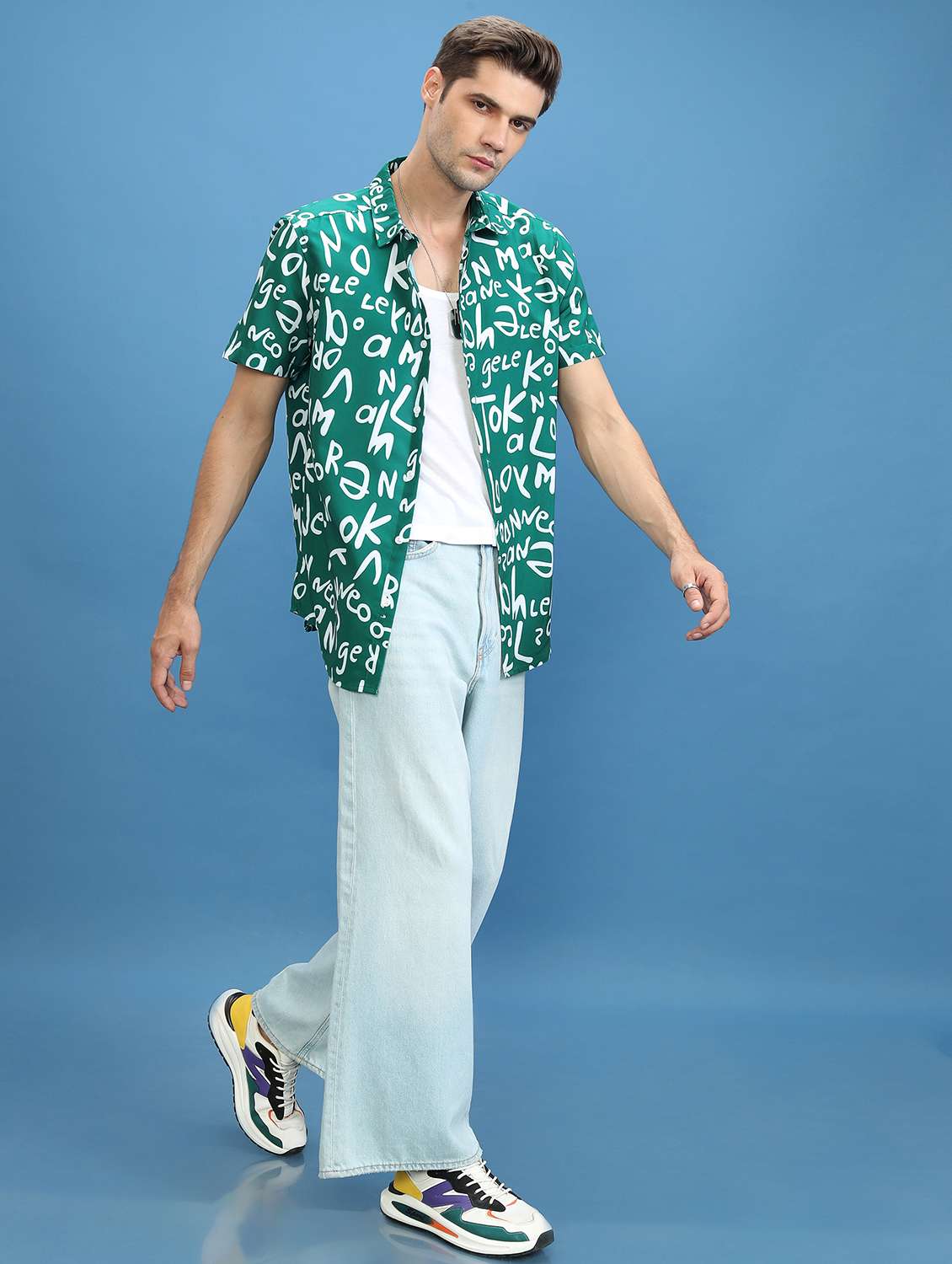 men collared printed casual shirt - 21486775 -  Standard Image - 4