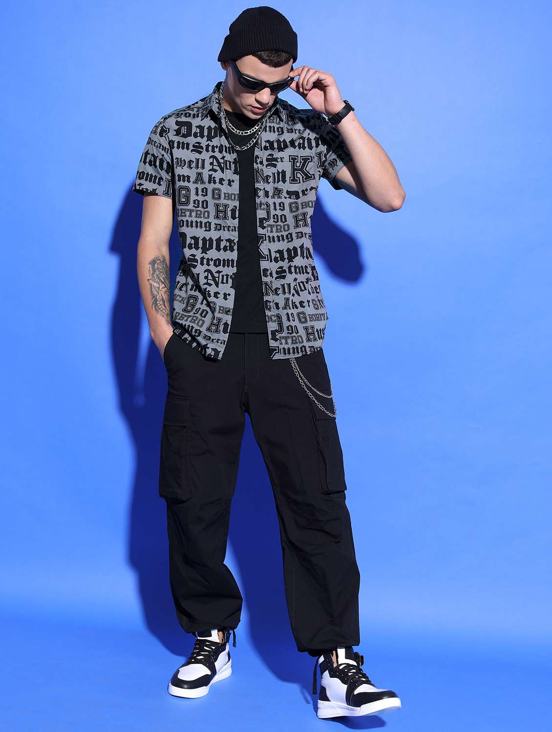 men collared printed casual shirt - 21486780 -  Standard Image - 4