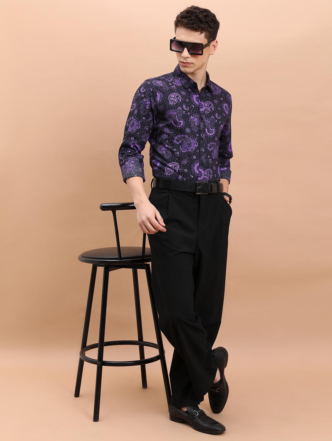 men collared printed casual shirt - 21486784 - Standard Image - 4
