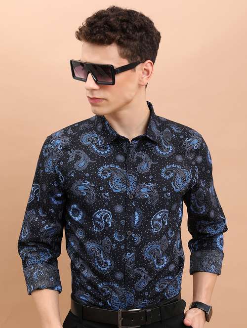 men collared printed casual shirt - 21486785 -  Standard Image - 0