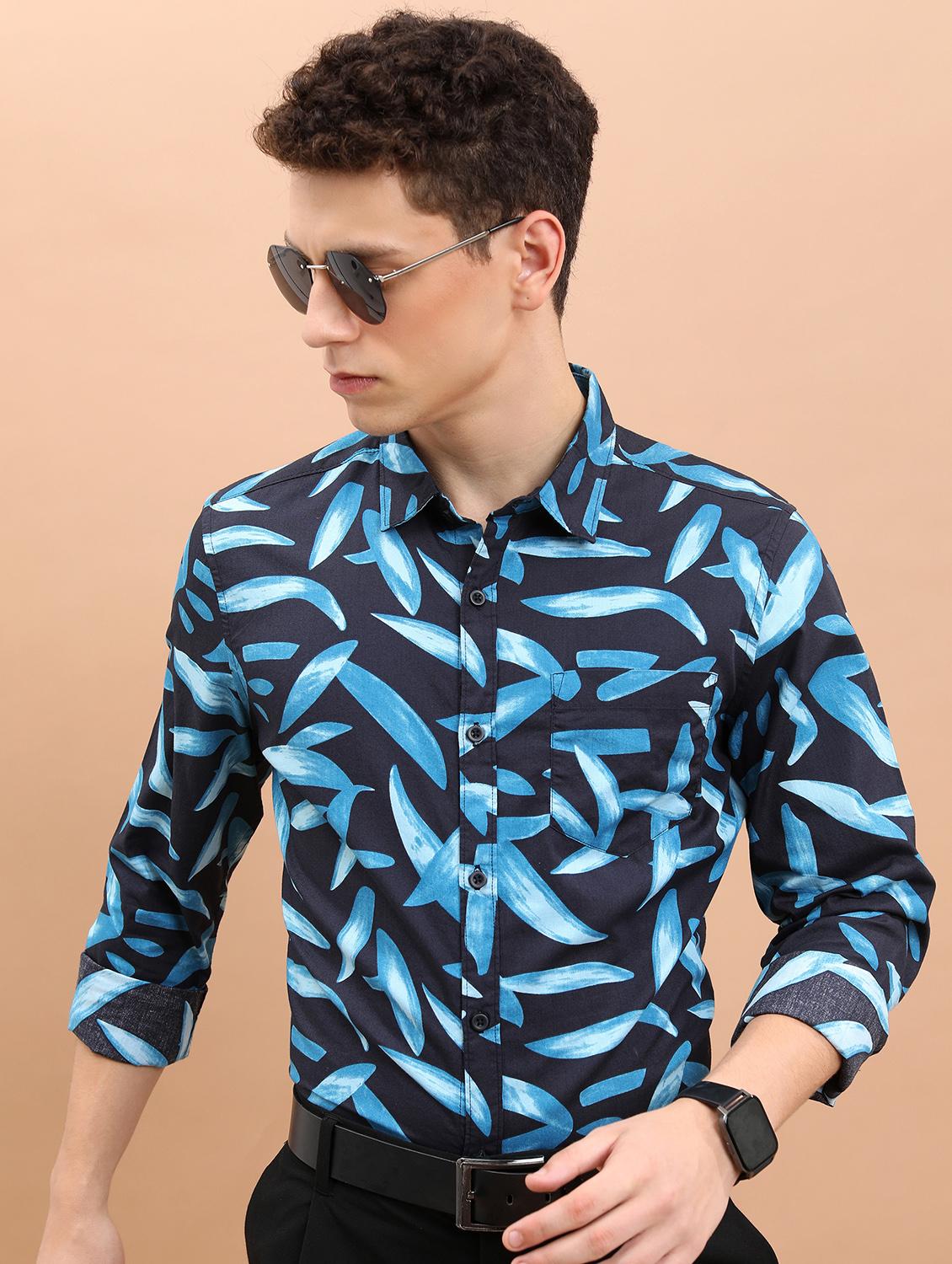 men collared printed casual shirt - 21486788 -  Zoom Image - 0