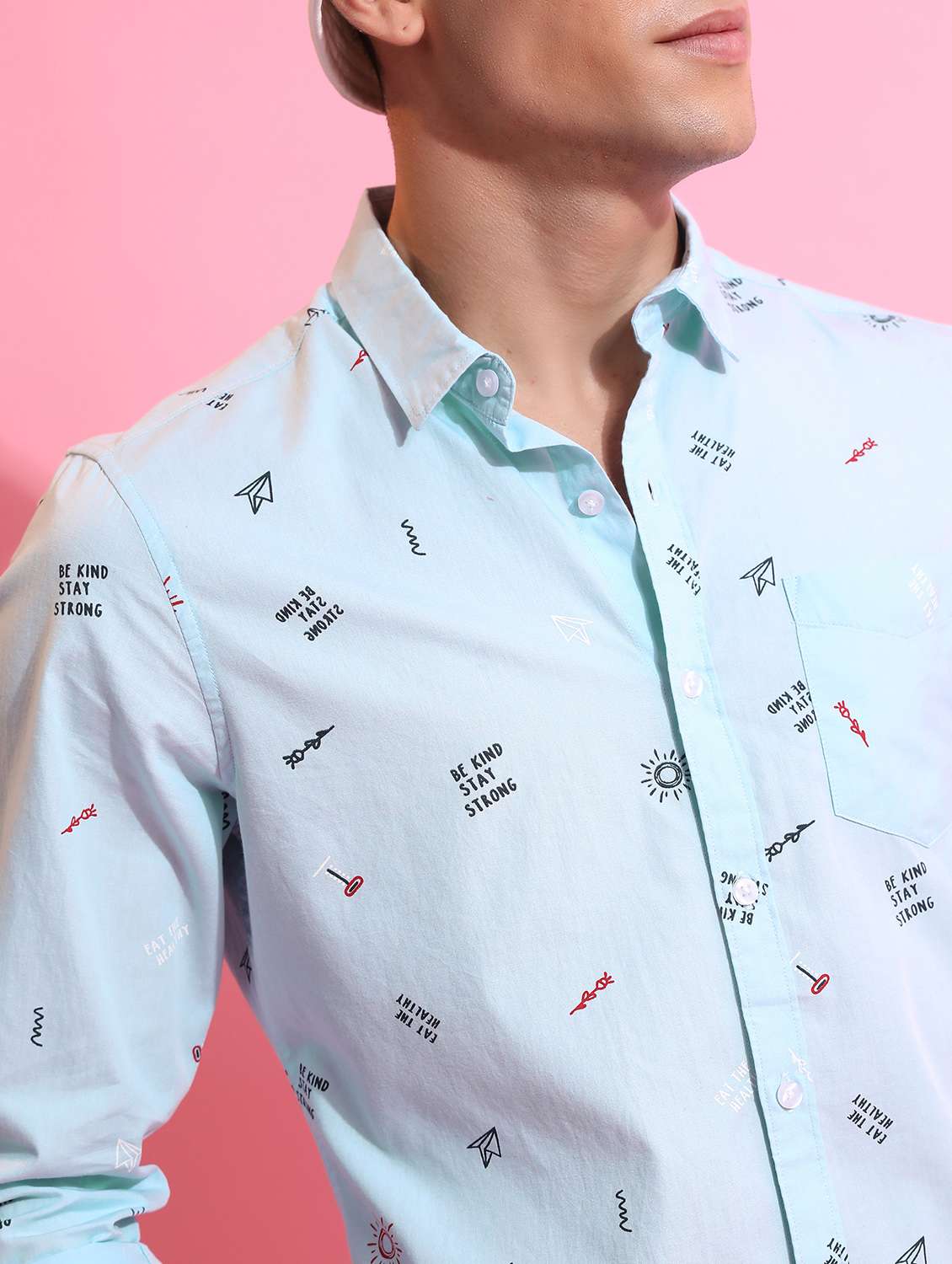 men collared printed casual shirt - 21486803 -  Standard Image - 4