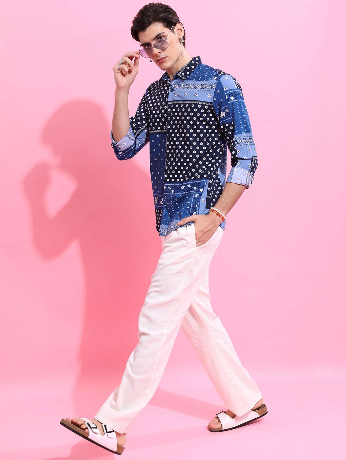 men collared printed casual shirt - 21486806 - Standard Image - 4