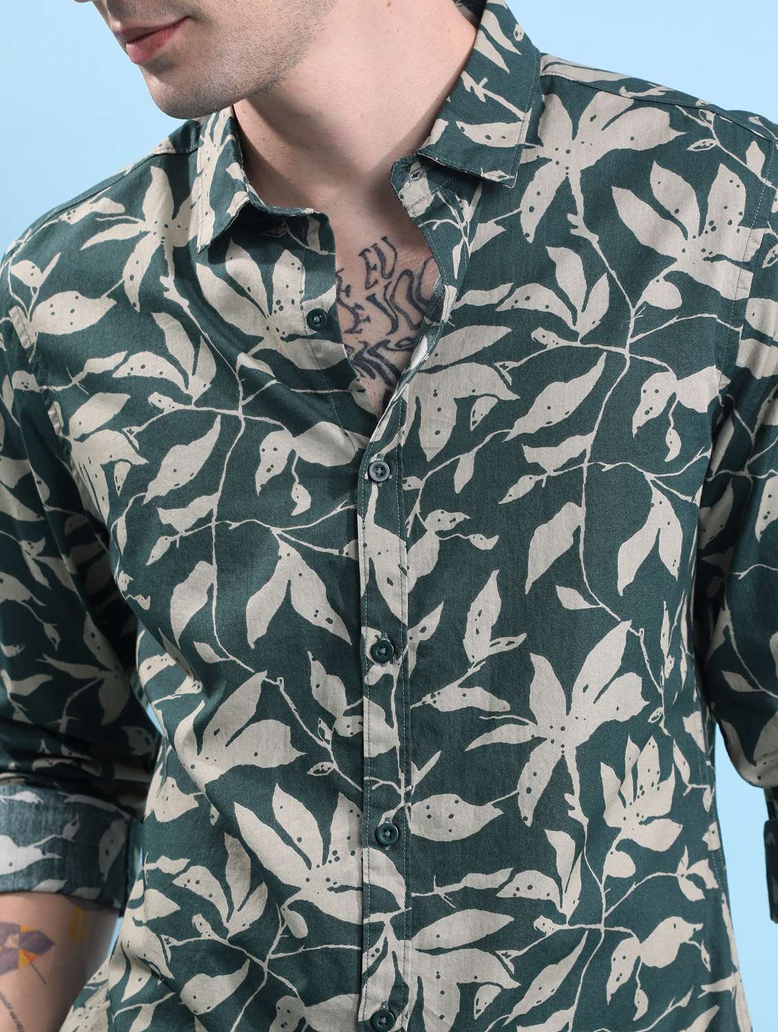 men collared printed casual shirt - 21486810 -  Standard Image - 4