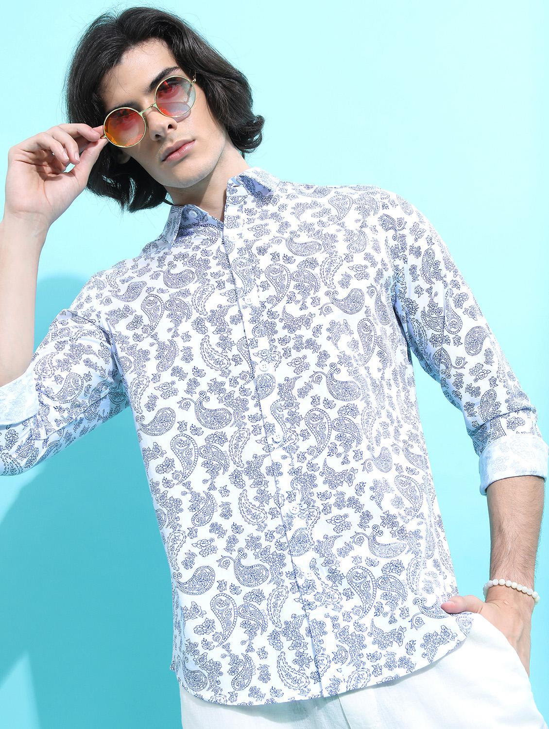 men collared printed casual shirt - 21486824 - Zoom Image - 0