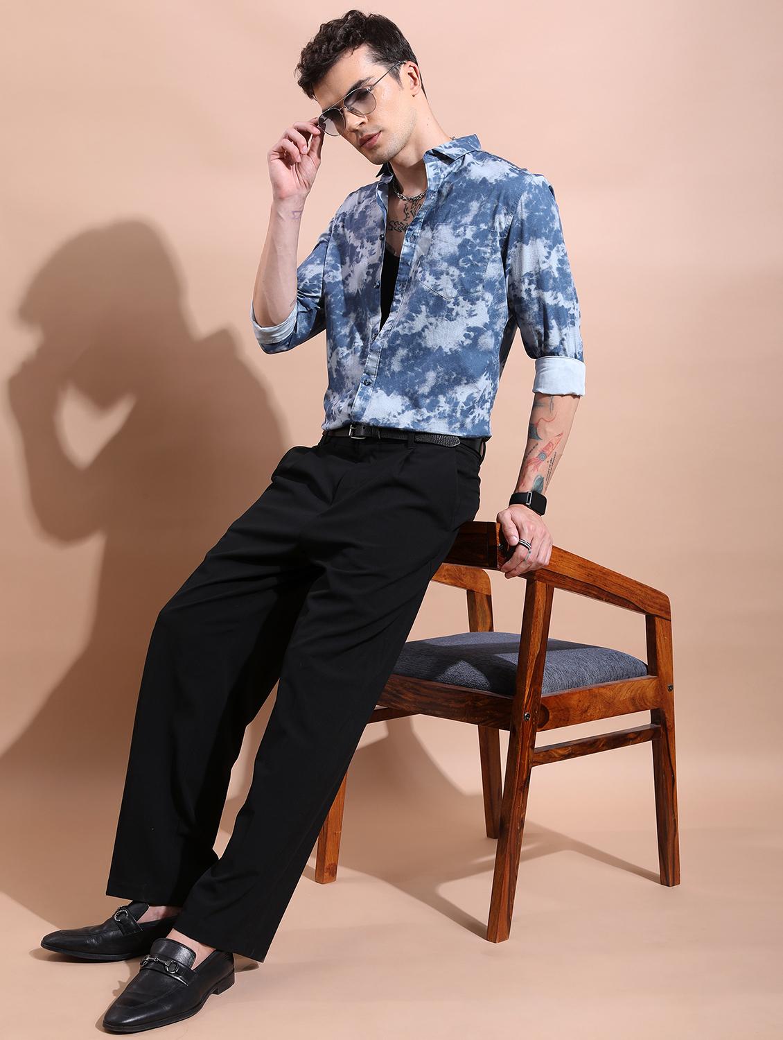 men collared printed casual shirt - 21486830 - Standard Image - 4