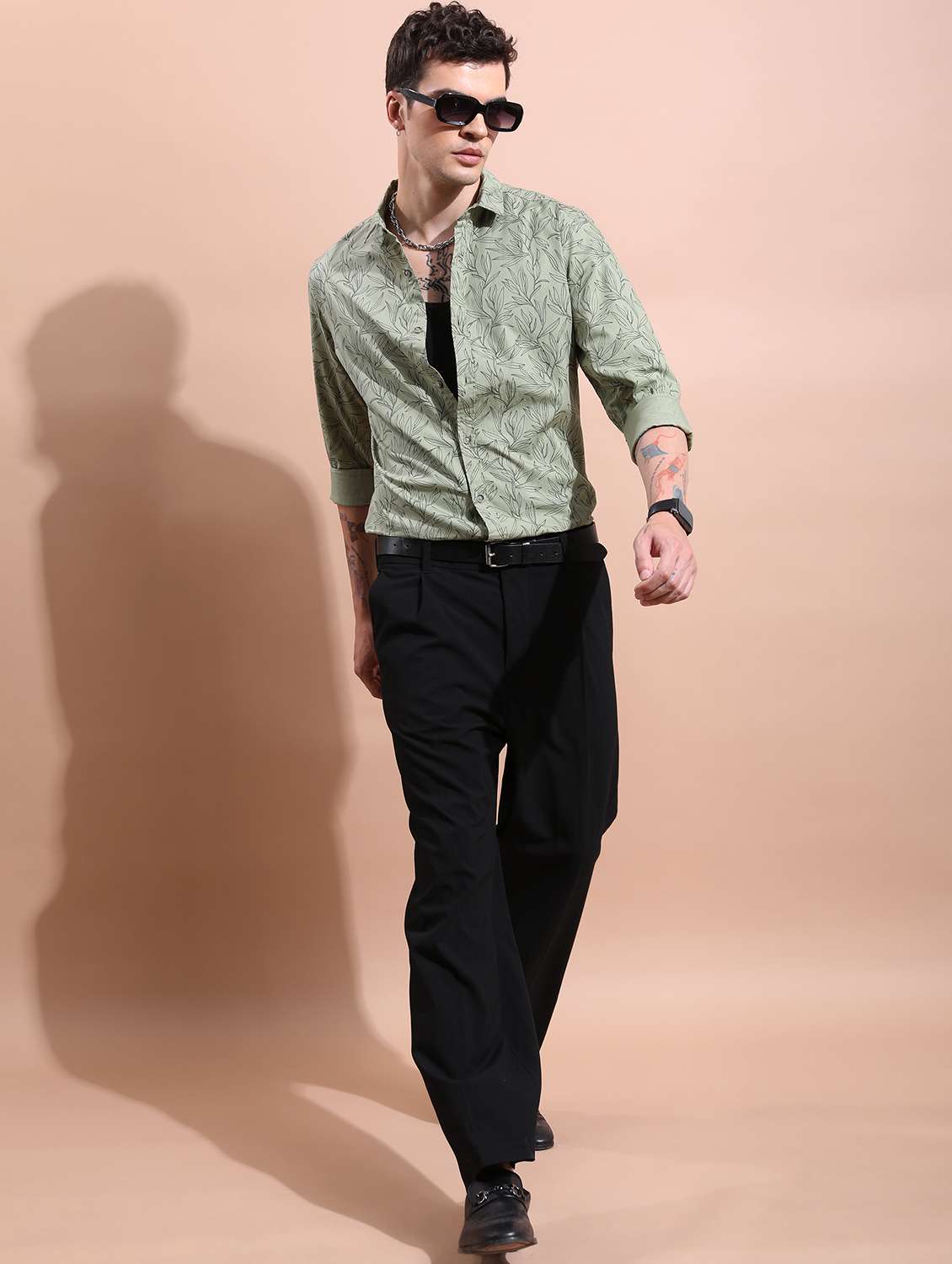 men collared printed casual shirt - 21486836 -  Standard Image - 4