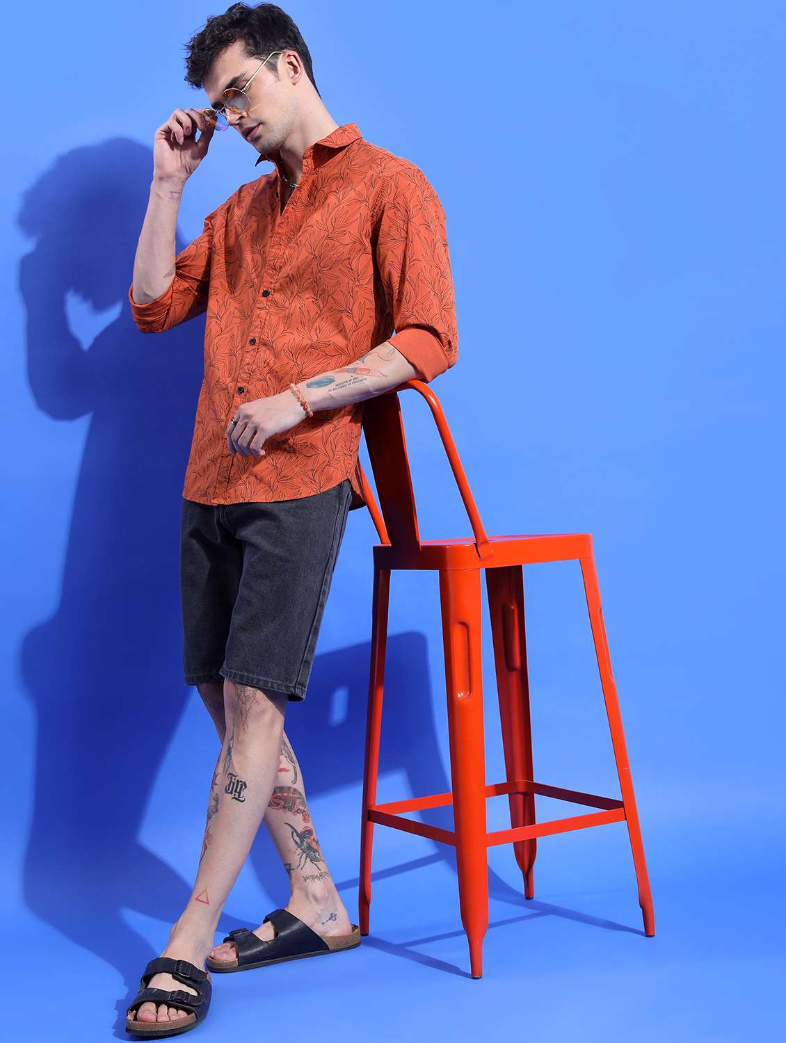 men collared printed casual shirt - 21486837 -  Standard Image - 4