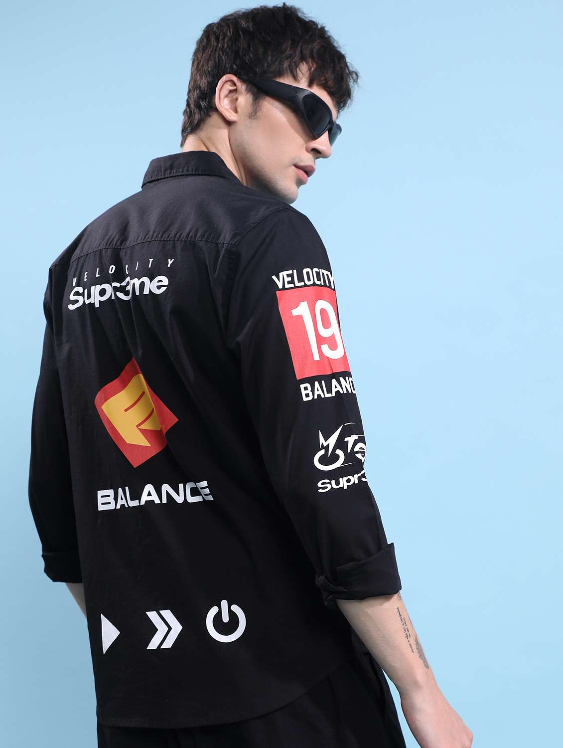 men collared graphic printed casual shirt - 21486845 -  Standard Image - 1