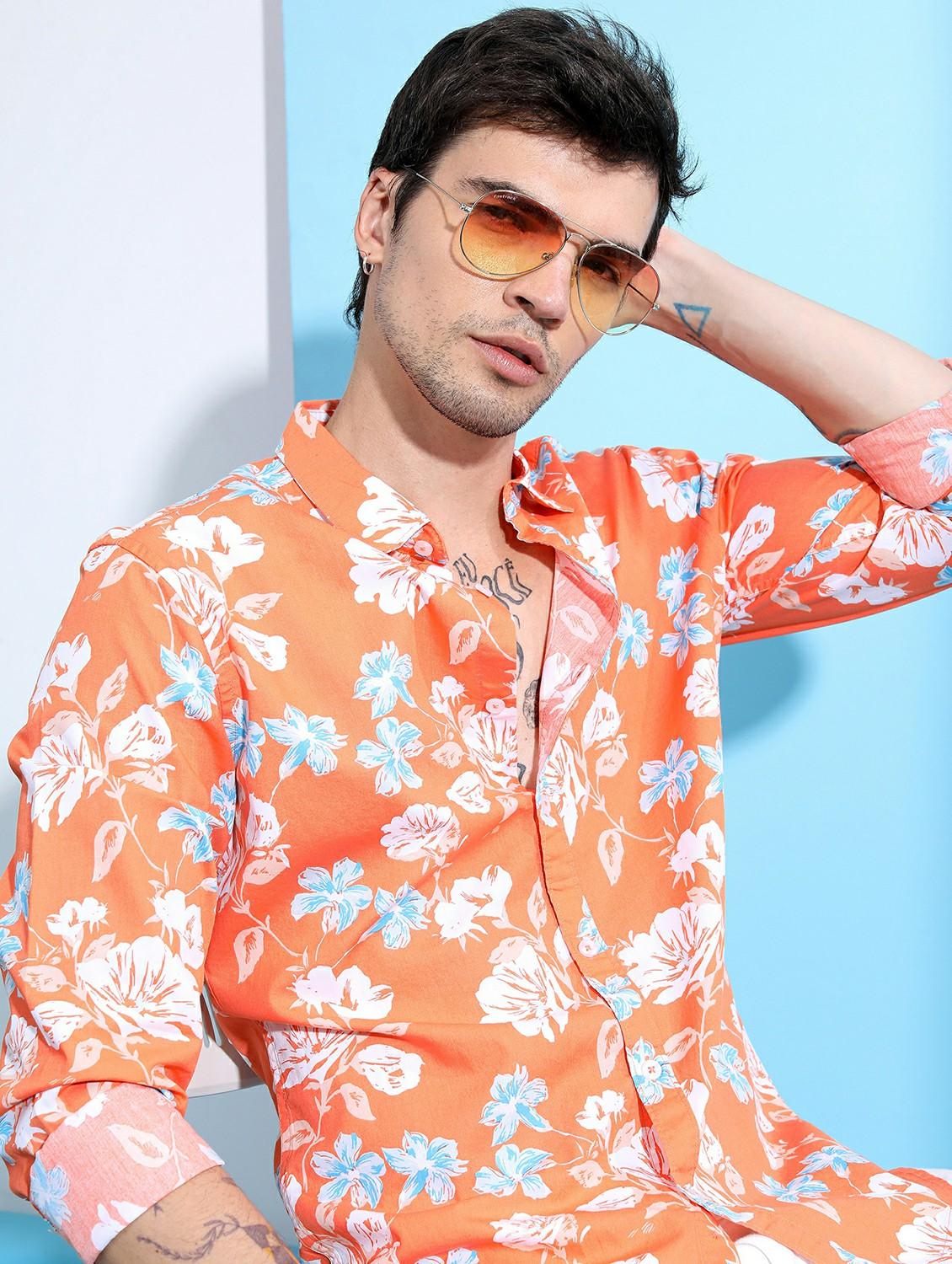 men collared printed casual shirt - 21486860 - Standard Image - 4