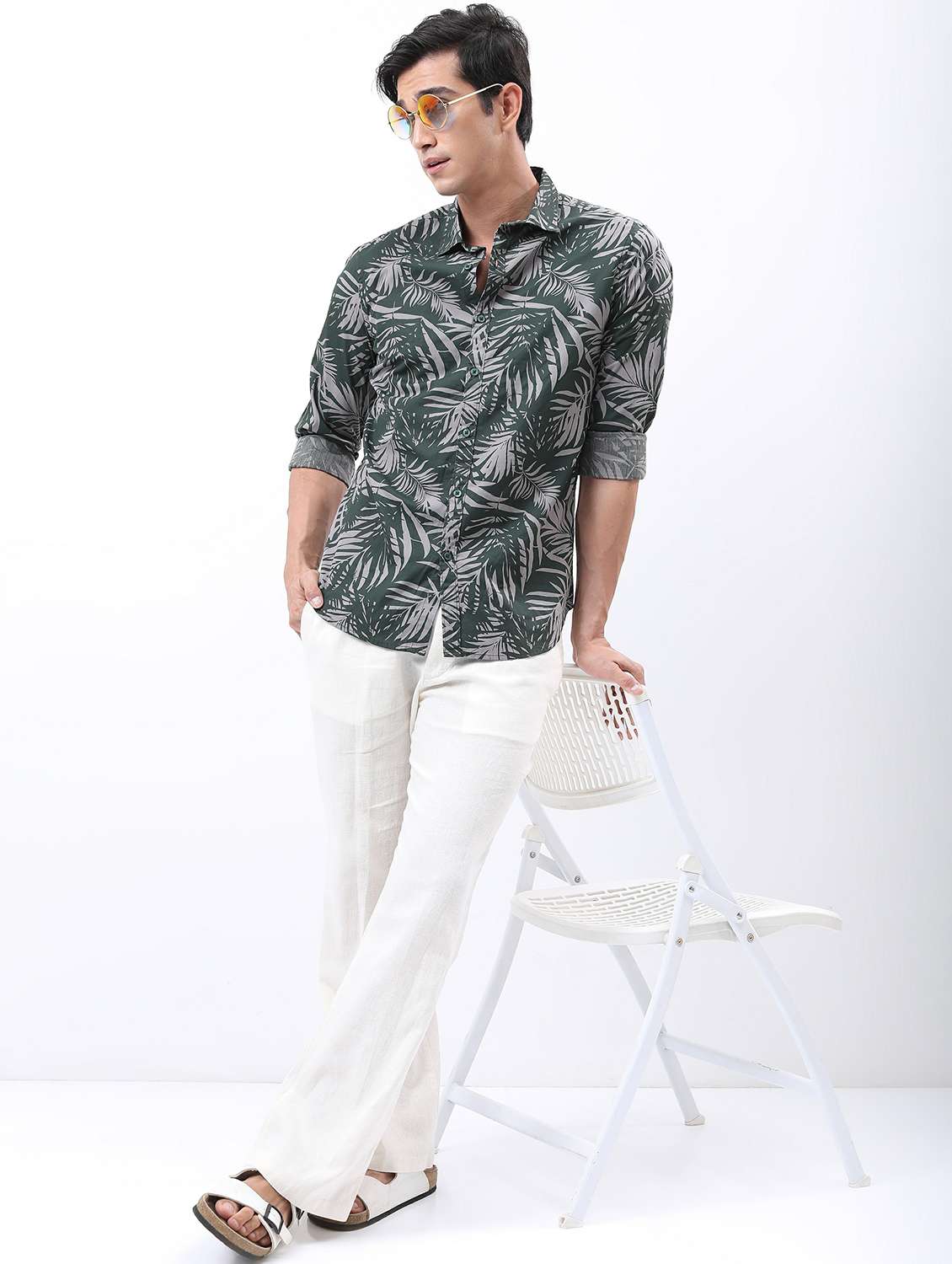men collared printed casual shirt - 21486861 -  Standard Image - 4