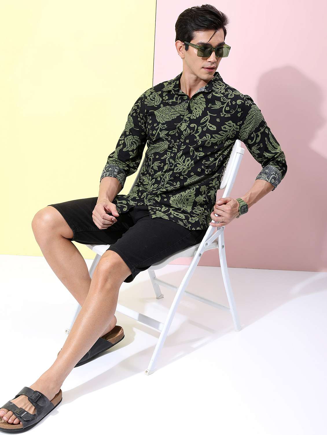 men collared printed casual shirt - 21486864 - Standard Image - 4