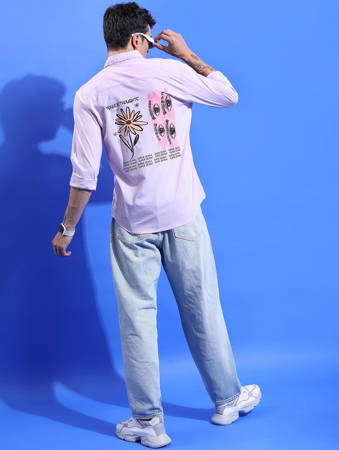 men collared graphic printed casual shirt - 21486867 - Standard Image - 4