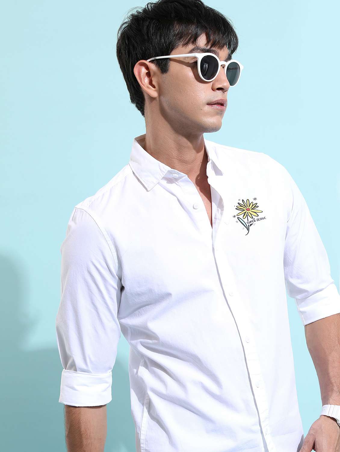 men collared graphic printed casual shirt - 21486868 -  Standard Image - 1