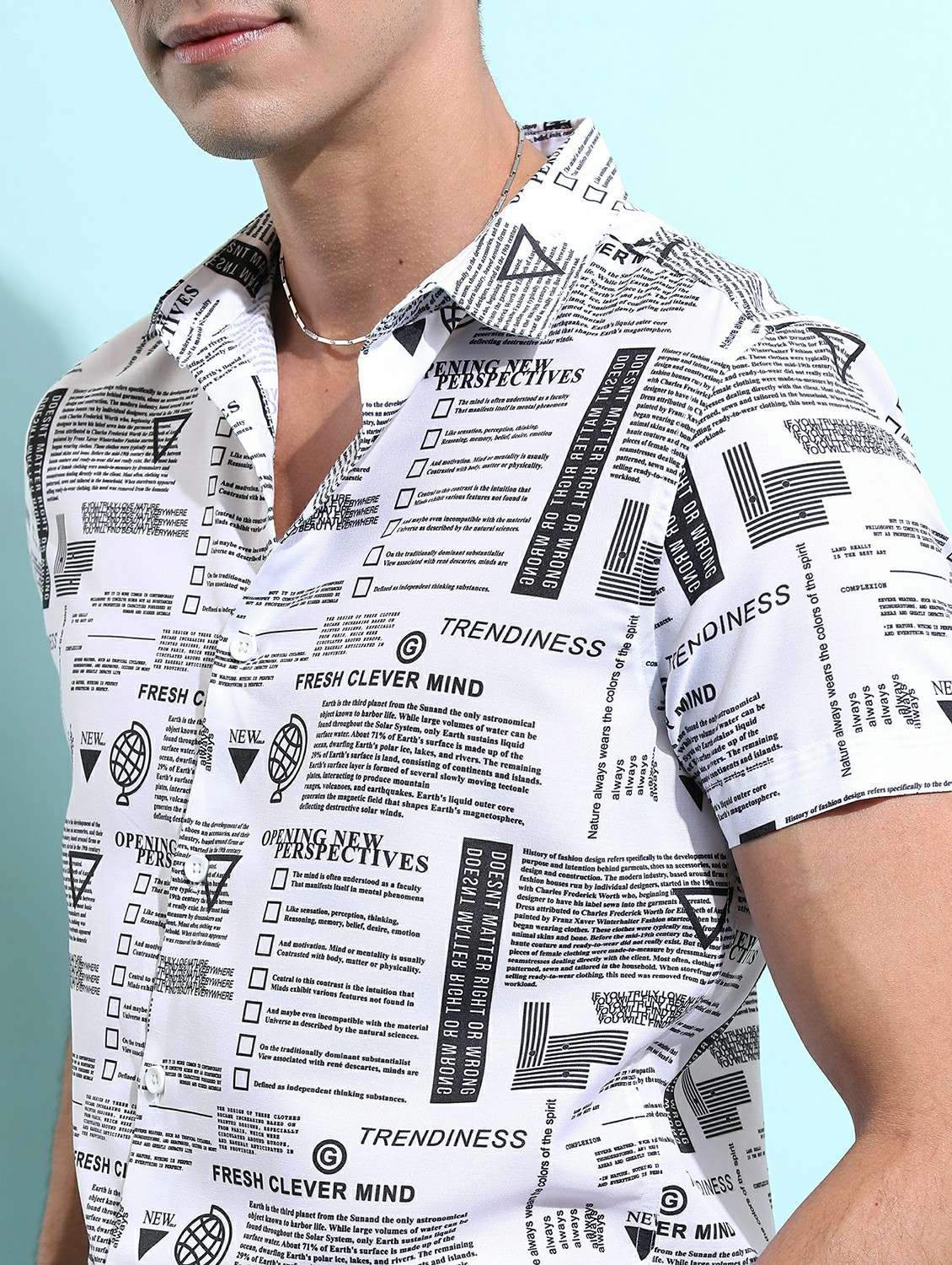 men white collared neck casual shirts - 21486889 -  Standard Image - 4