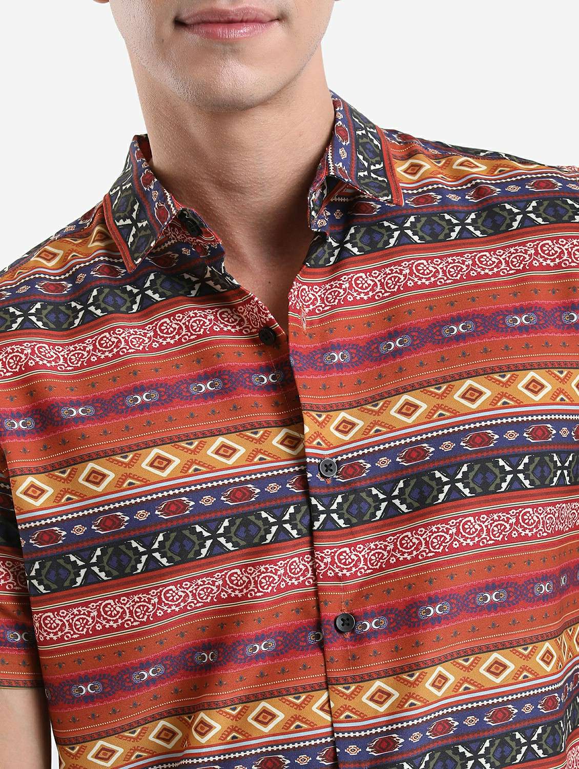 men multi color collared neck casual shirts - 21486892 -  Standard Image - 4