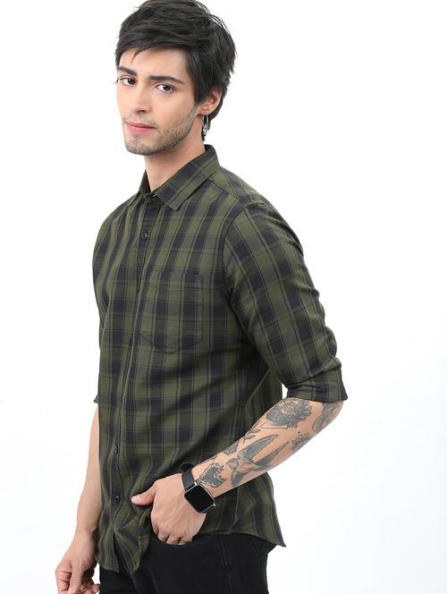 men green collared neck casual shirts - 21486895 - Standard Image - 0