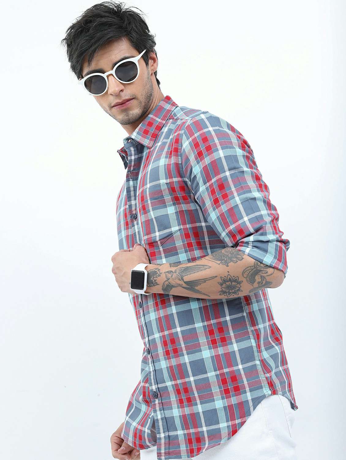 men multi color collared neck casual shirts